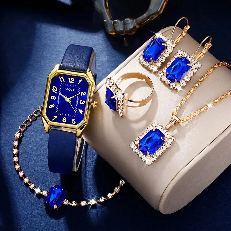 Luxury Watch Leather Strap - Fashion mewah jam tangan wanita persegi