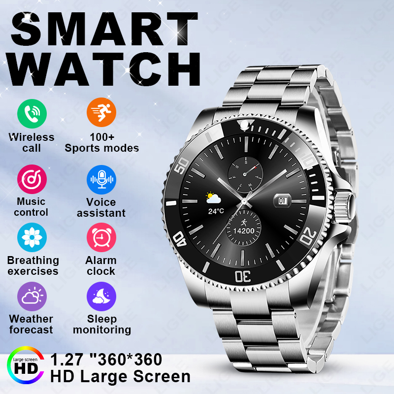 Luxury Watch Arabic - LIGE 2026 Jam Tangan Pintar Layar