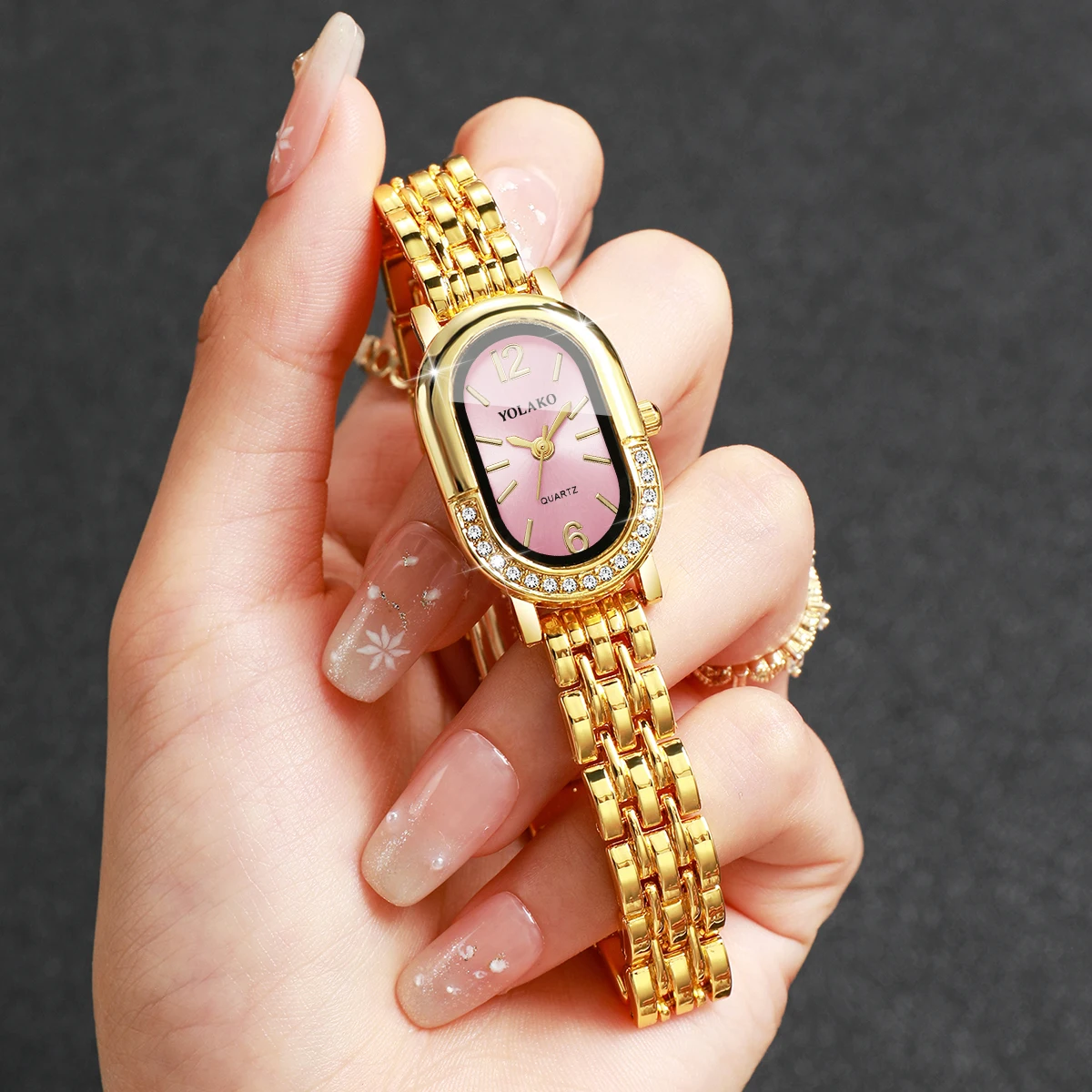 Luxury Watch Storage - Jam Tangan Kuarsa Wanita Berlian Imitasi