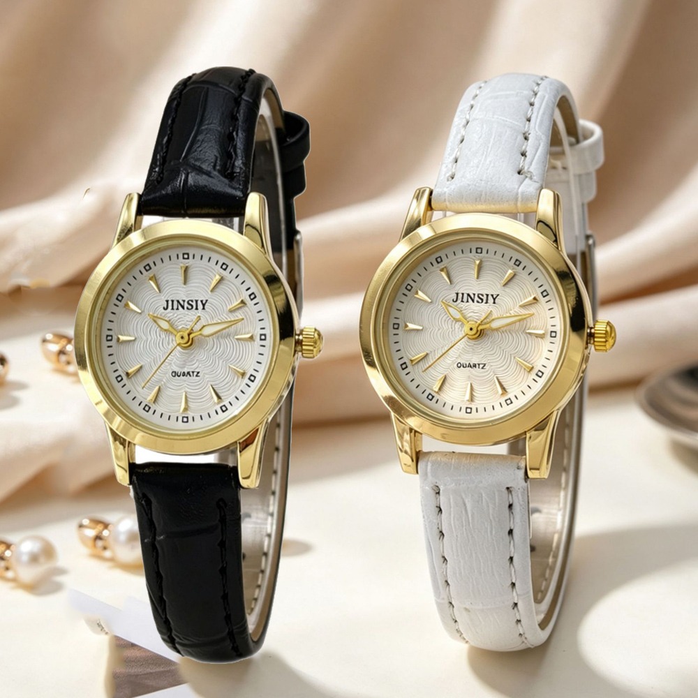 Luxury Watch Leather Strap - Jam Tangan Quartz Tali Kulit Fashion