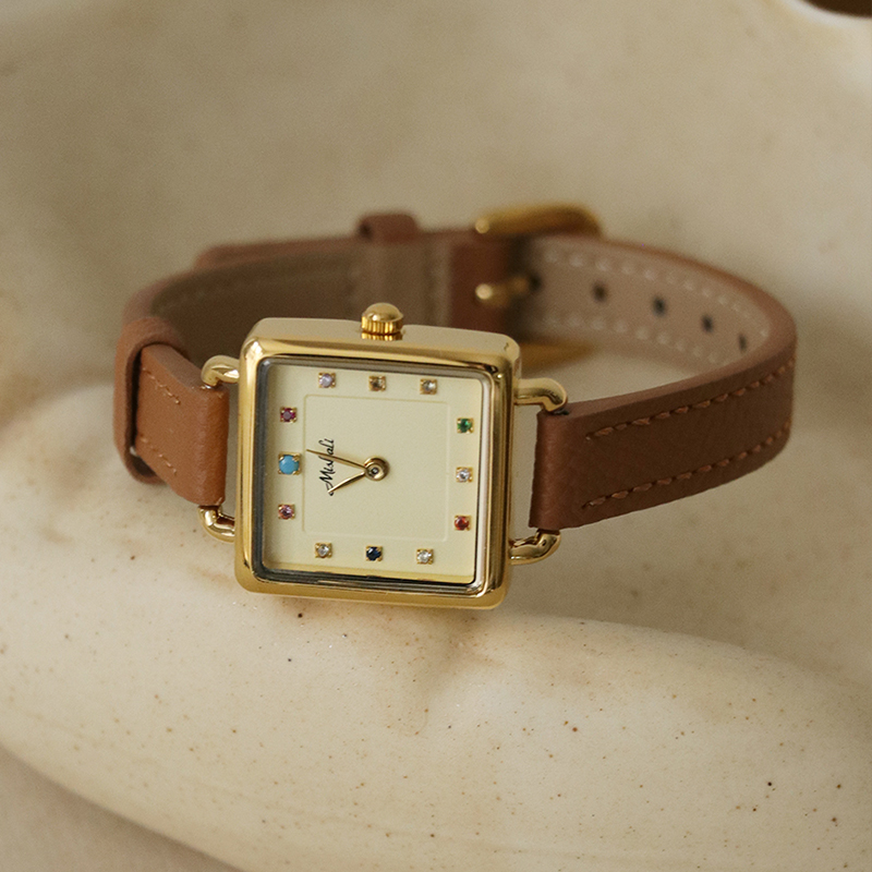 Luxury Watch Leather Strap - Jam Tangan Wanita Asli, Gaya Pelajar,