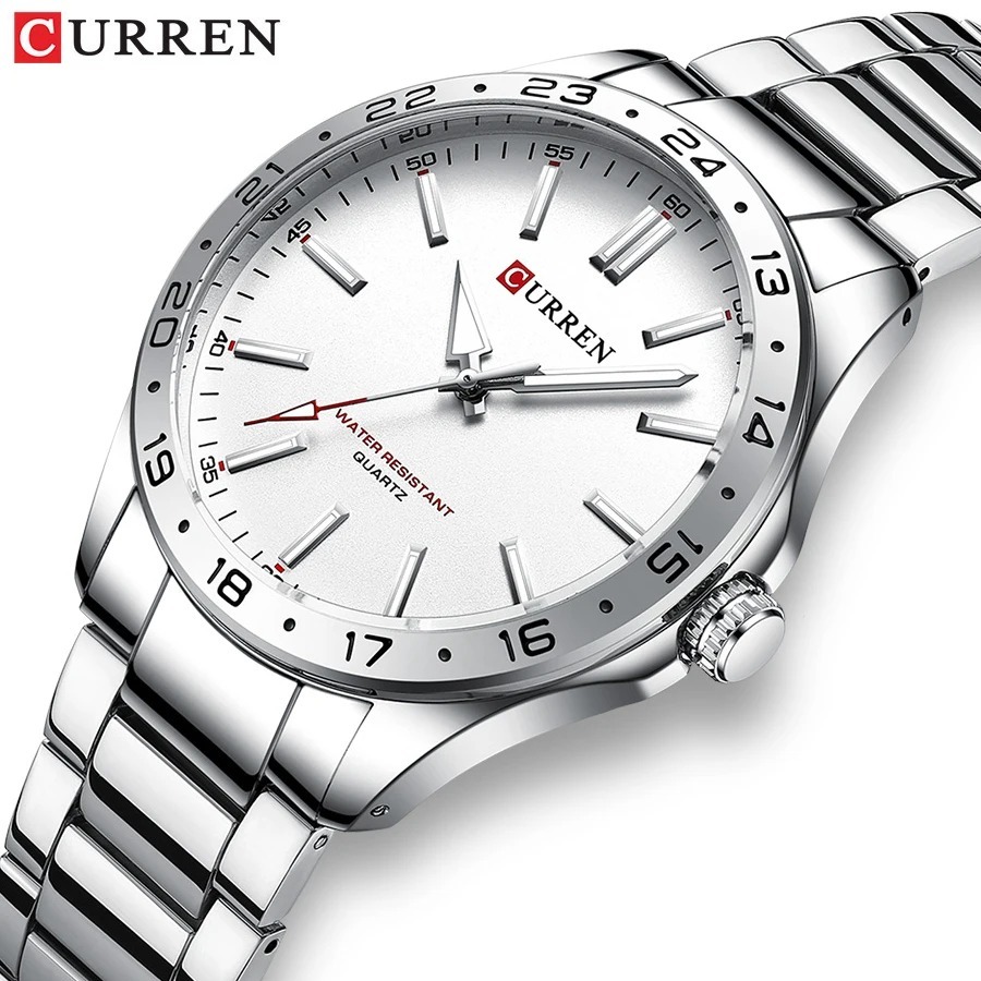 Luxury Watch White - CURREN 8452 Jam Tangan Pria Bisnis