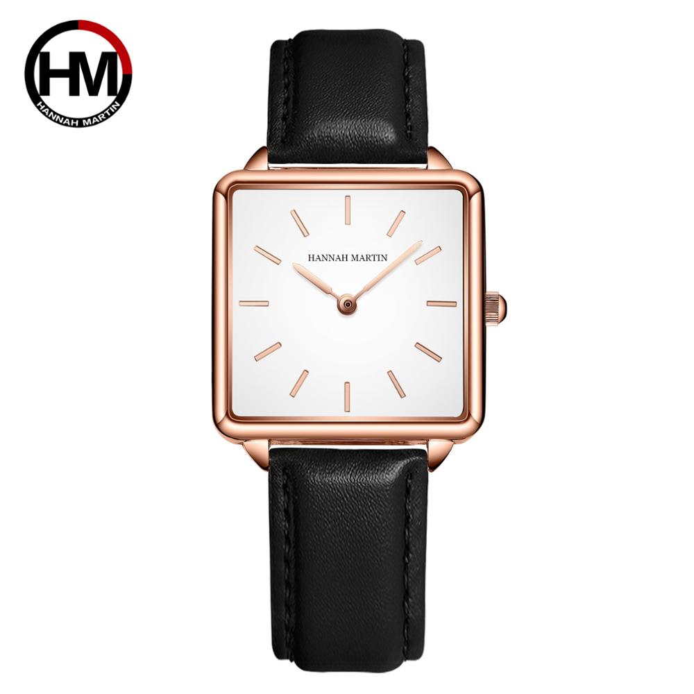 Luxury Watch Leather Strap - Tali Kulit Asli Gerakan Kuarsa Jepang