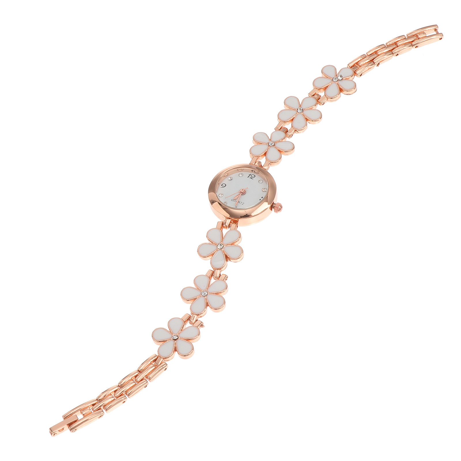 Luxury Watch White - Jam Tangan Gelang Kristal Kuarsa Elegan