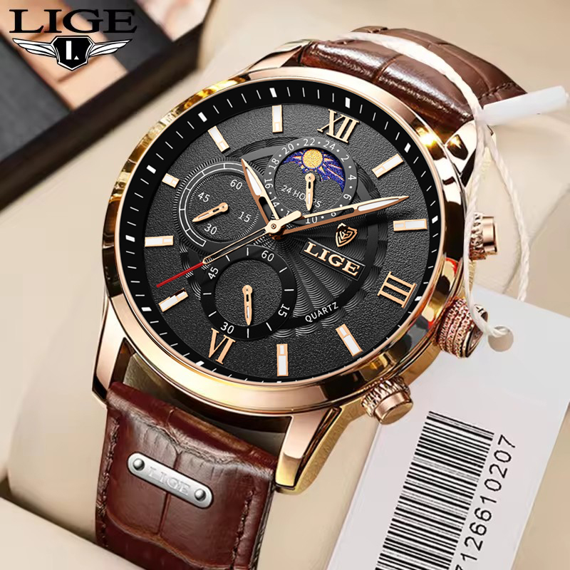 Luxury Watch Holder For Men - LIGE jam tangan pria, jam tangan