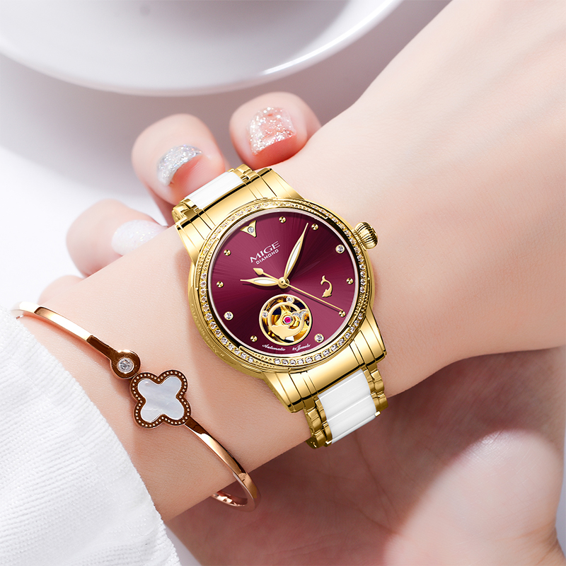 MIGE Jam Tangan Otomatis Skele - Luxury Watch White ulasan dan harga