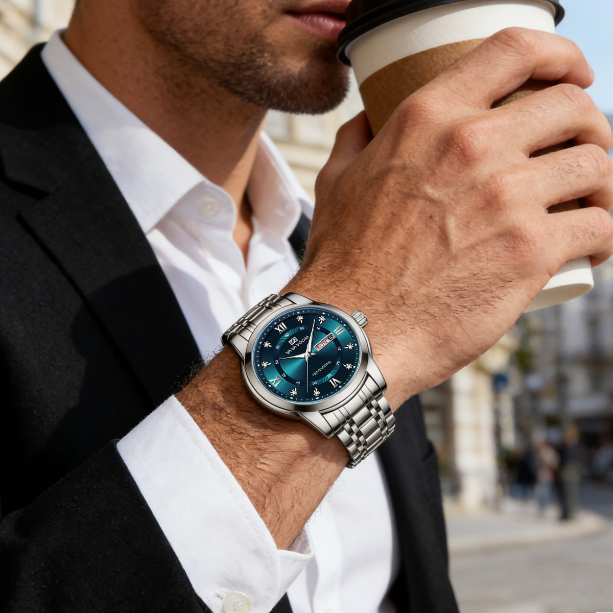 Jam Tangan Mewah Berhias Berli - Luxury Watch Green Dial ulasan dan harga