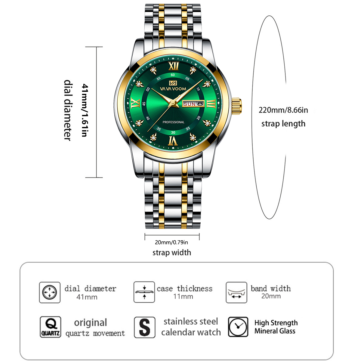 Jam Tangan Mewah Berhias Berli - Luxury Watch Green Dial ulasan dan harga