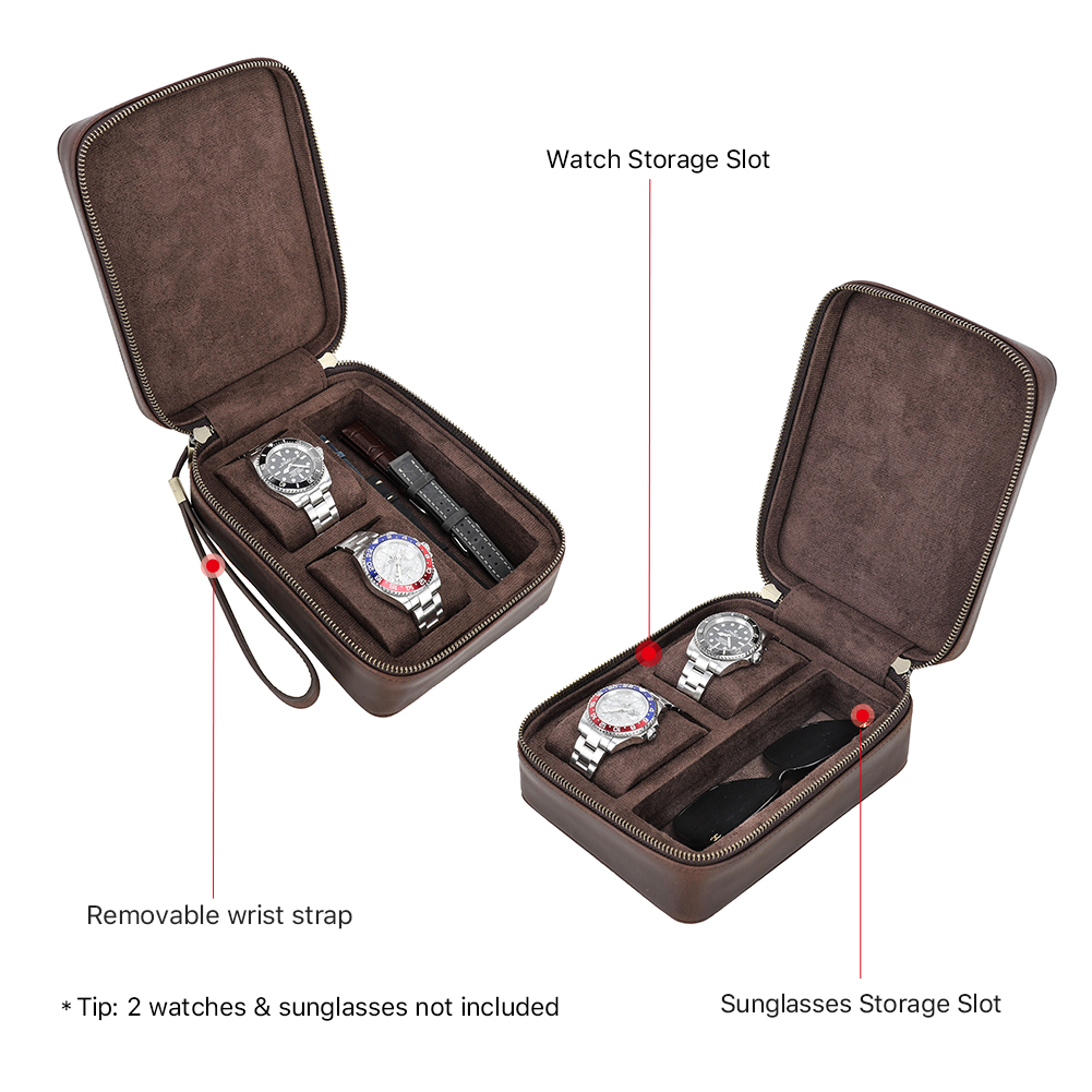 Kotak kacamata perjalanan jam  - Luxury Watch Travel Case ulasan dan harga