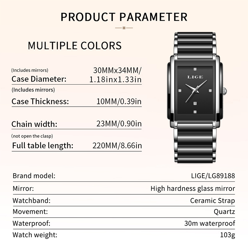 LIGE Jam Tangan Wanita Mewah B - Luxury Watch Storage ulasan dan harga
