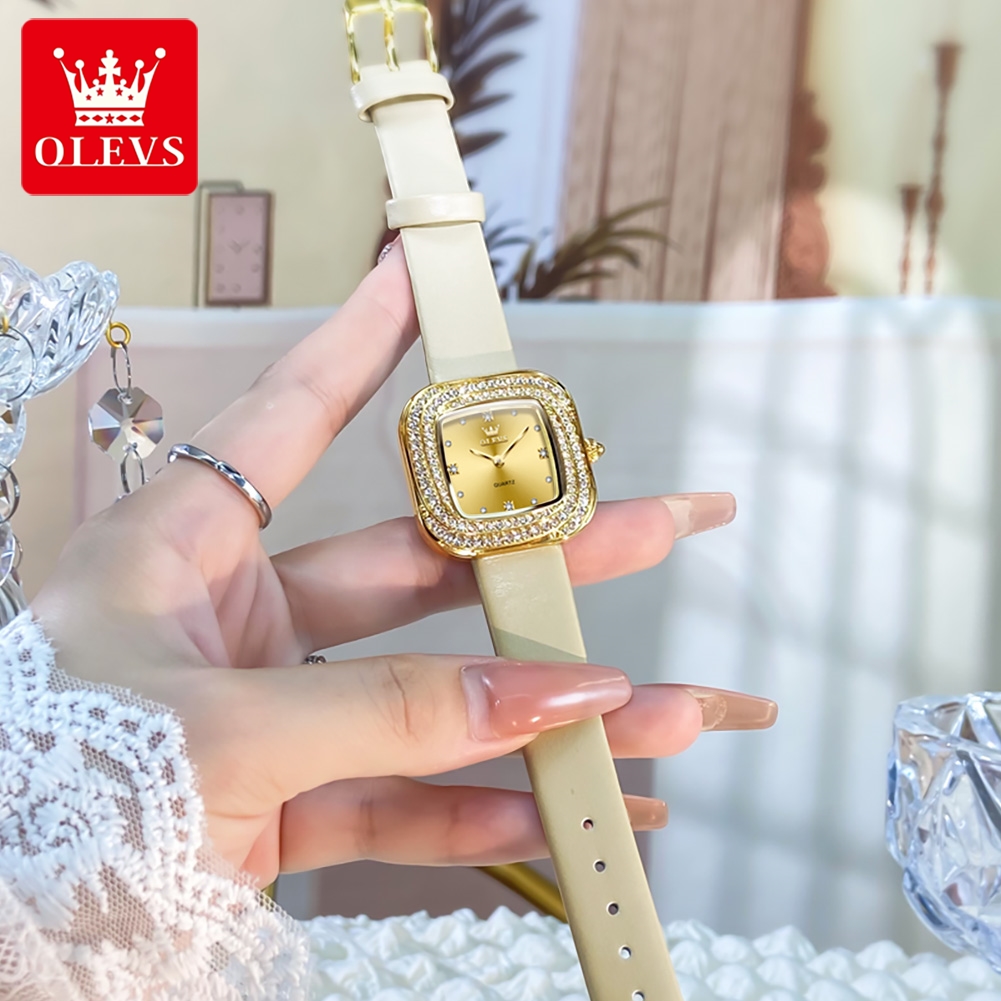 Jam Tangan Wanita OLEVS Fashio - Luxury Watch Leather Strap ulasan dan harga