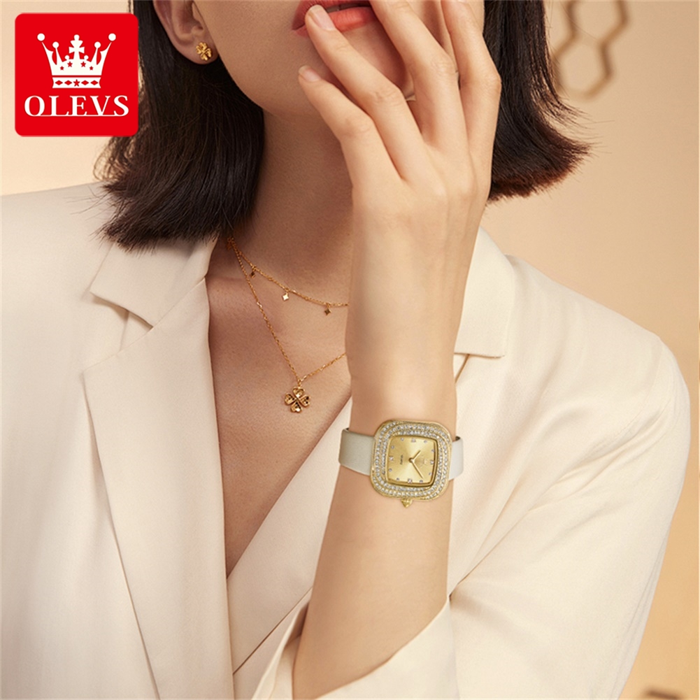 Jam Tangan Wanita OLEVS Fashio - Luxury Watch Leather Strap ulasan dan harga