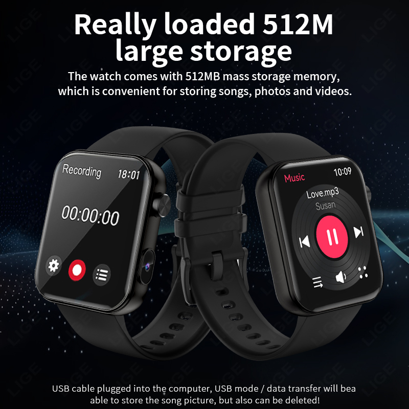 Jam Tangan Pintar LIGE 512MB K - Luxury Watch Makes ulasan dan harga