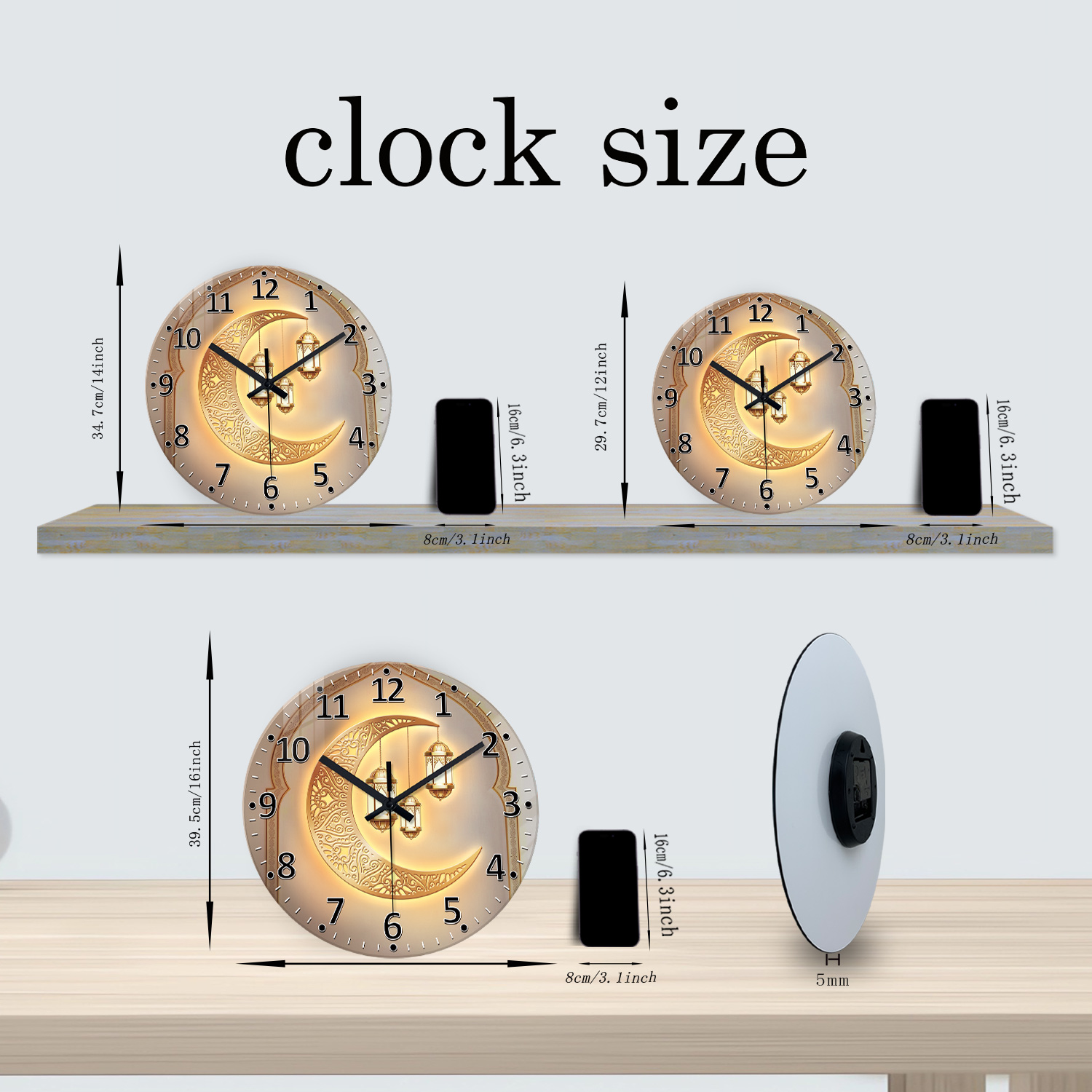 Jam Dinding Kaca Tempered Teba - Luxury Watch House ulasan dan harga