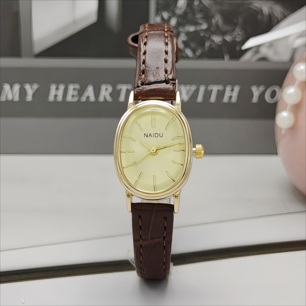 Jam Tangan Wanita Oval Dial Me - Luxury Watch Leather Strap ulasan dan harga