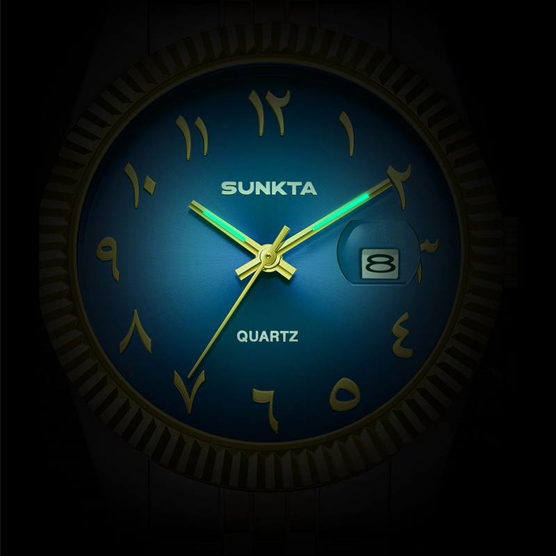 SUNKTA Jam Tangan Kuarsa Wanit - Luxury Watch Arabic ulasan dan harga