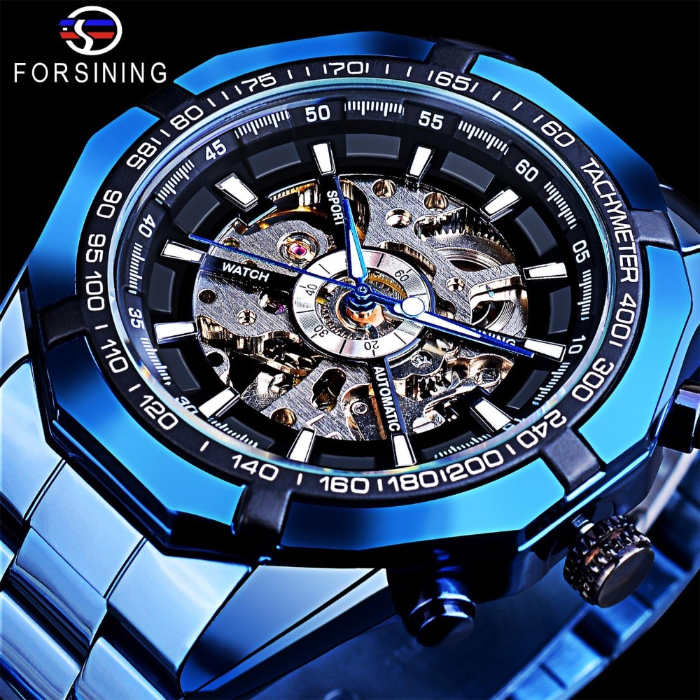 Jam Tangan Mekanik Pria Skelet - Luxury Watch Image ulasan dan harga