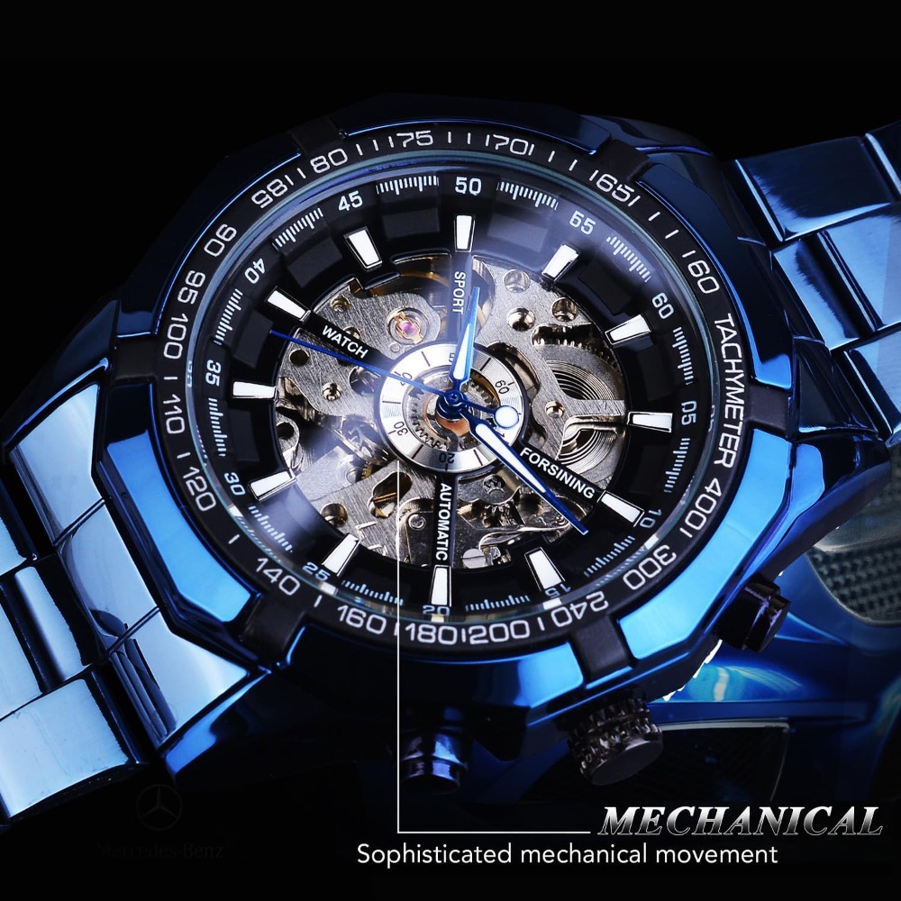 Jam Tangan Mekanik Pria Skelet - Luxury Watch Image ulasan dan harga