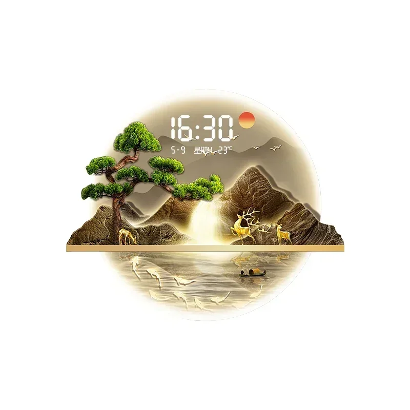 Jam Dinding Mural Seni LED Rua - Luxury Watch House ulasan dan harga