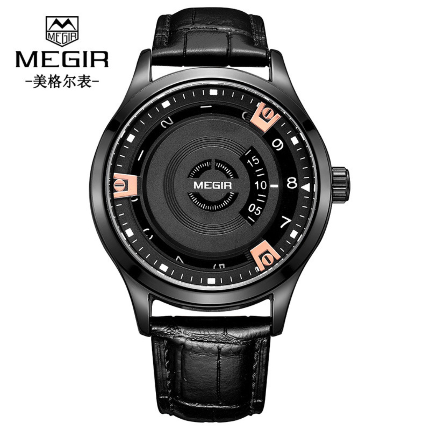 MEGIR Jam Tangan Pria Jam Tang - Luxury Watch Leather Strap ulasan dan harga