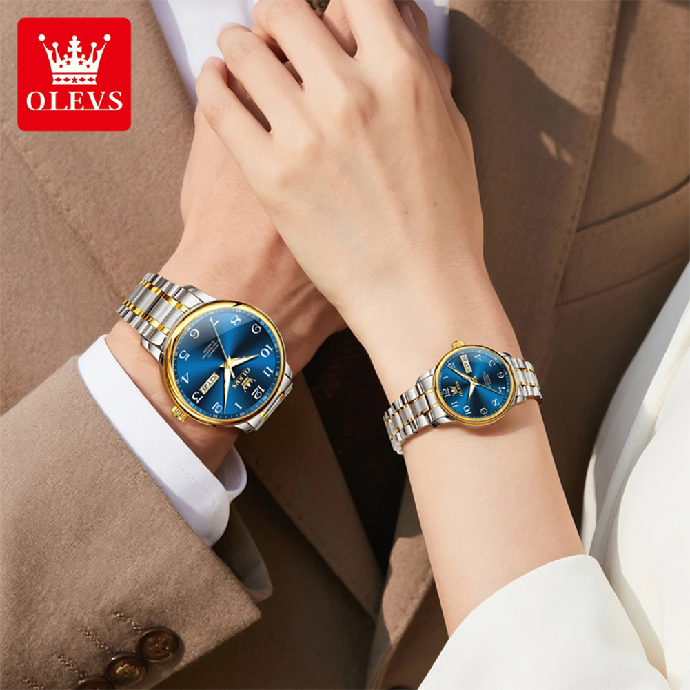 Jam Tangan Pasangan OLEVS Orig - Luxury Watch Arabic ulasan dan harga