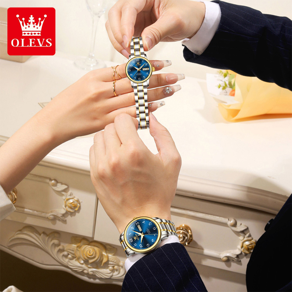Jam Tangan Pasangan OLEVS Orig - Luxury Watch Arabic ulasan dan harga