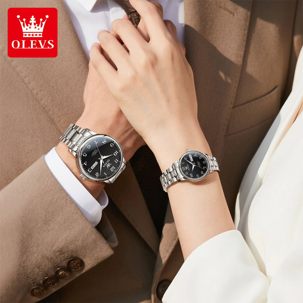 Jam Tangan Pasangan OLEVS Orig - Luxury Watch Arabic ulasan dan harga