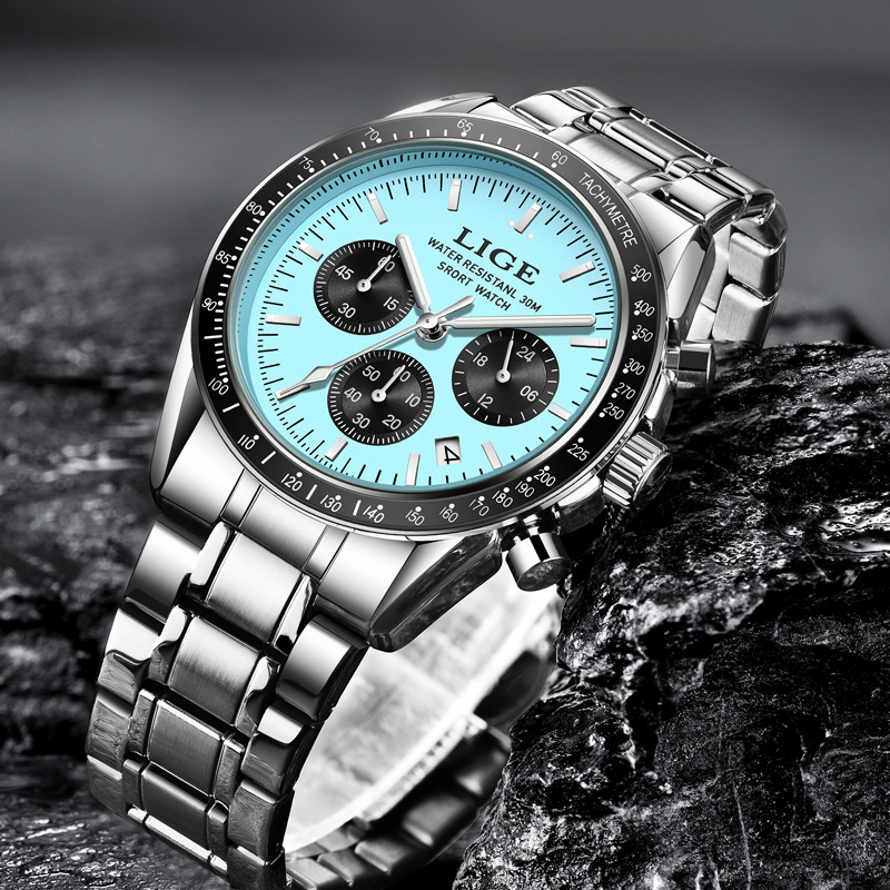 LIGE Jam Tangan Pria Baru Berm - Luxury Watch Holder For Men ulasan dan harga
