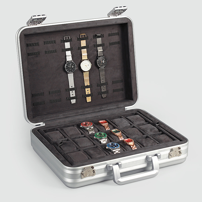 Kotak jam tangan aluminium mew - Luxury Watch Travel Case ulasan dan harga