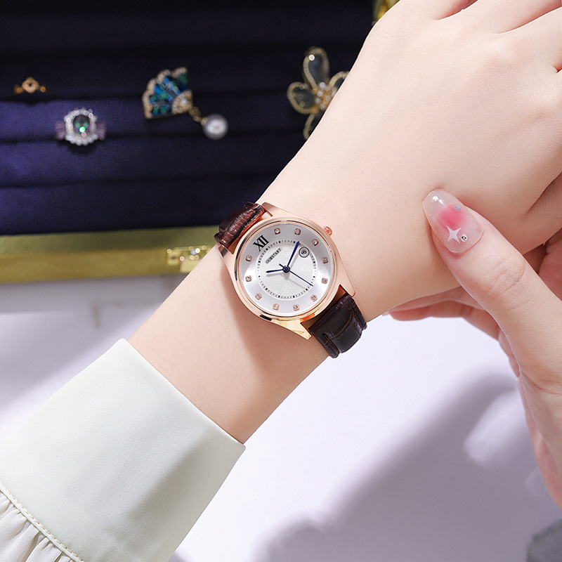 Jam Tangan Wanita Quartz Mewah - Luxury Watch Leather Strap ulasan dan harga