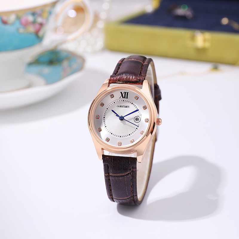 Jam Tangan Wanita Quartz Mewah - Luxury Watch Leather Strap ulasan dan harga