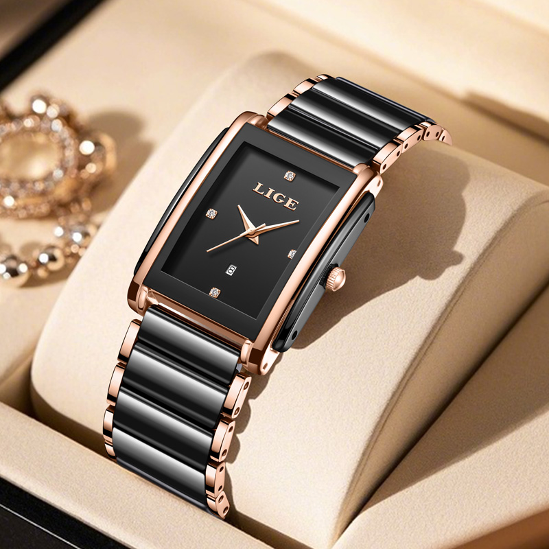 LIGE Jam Tangan Wanita Elegan  - Luxury Watch Storage ulasan dan harga
