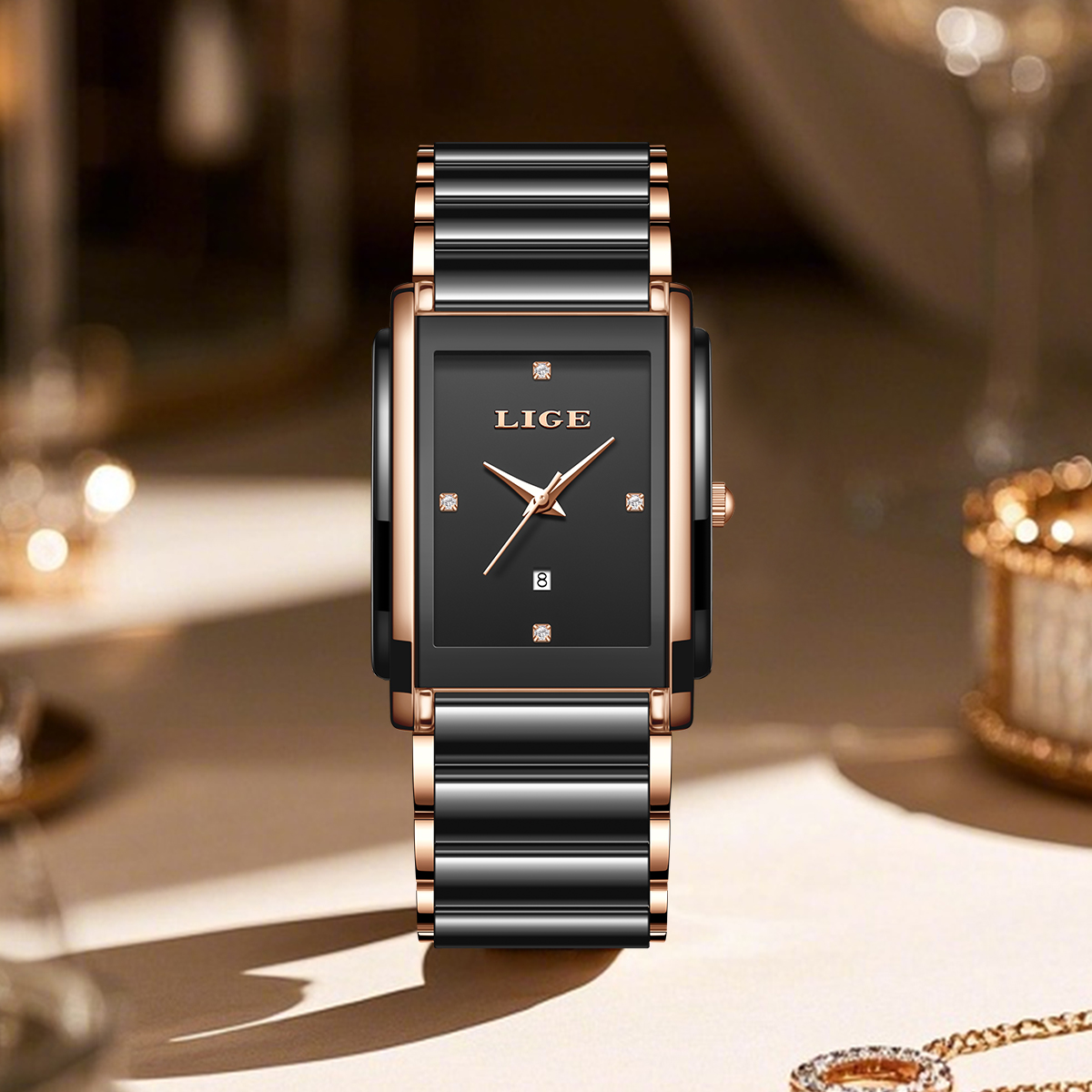 LIGE Jam Tangan Wanita Elegan  - Luxury Watch Storage ulasan dan harga