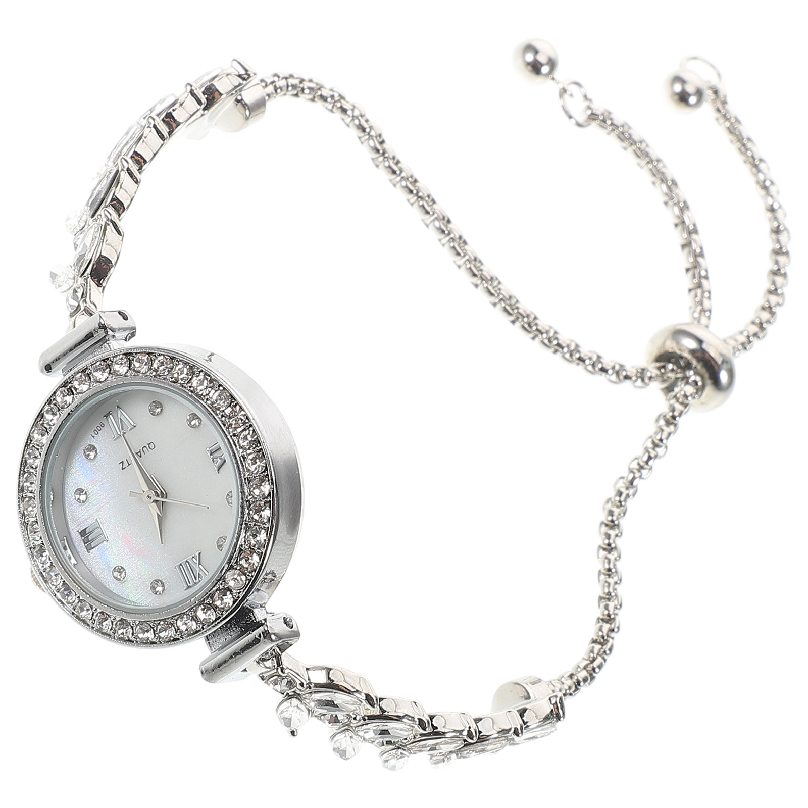 Jam Tangan Quartz Berhias Batu - Luxury Watch White ulasan dan harga