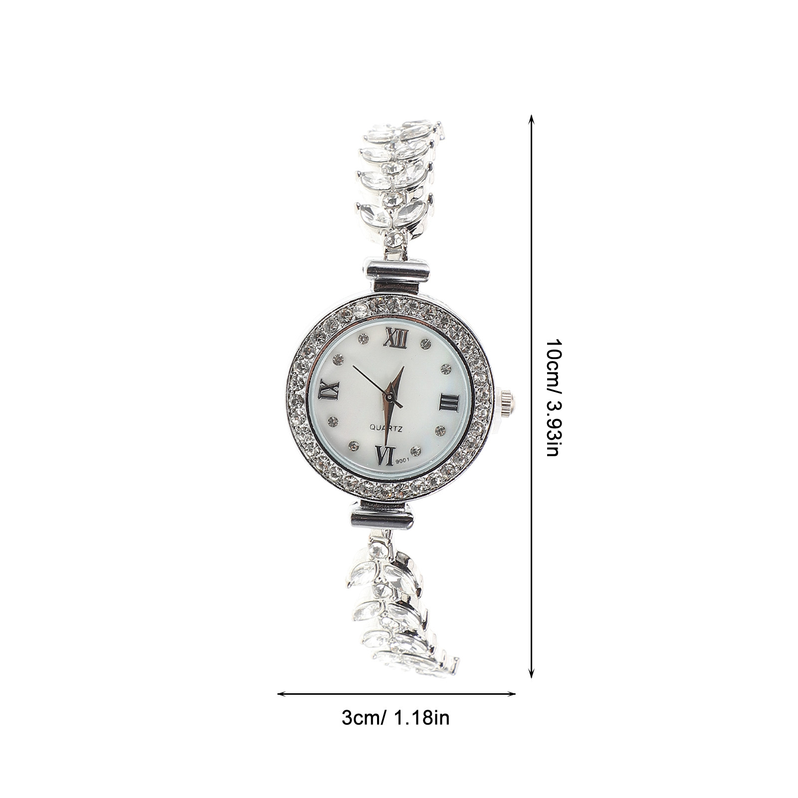 Jam Tangan Quartz Berhias Batu - Luxury Watch White ulasan dan harga